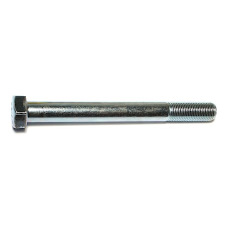 Grade 5, 5/8-18 Hex Head Cap Screw, Zinc Plated Steel, 6 In L, 25 PK